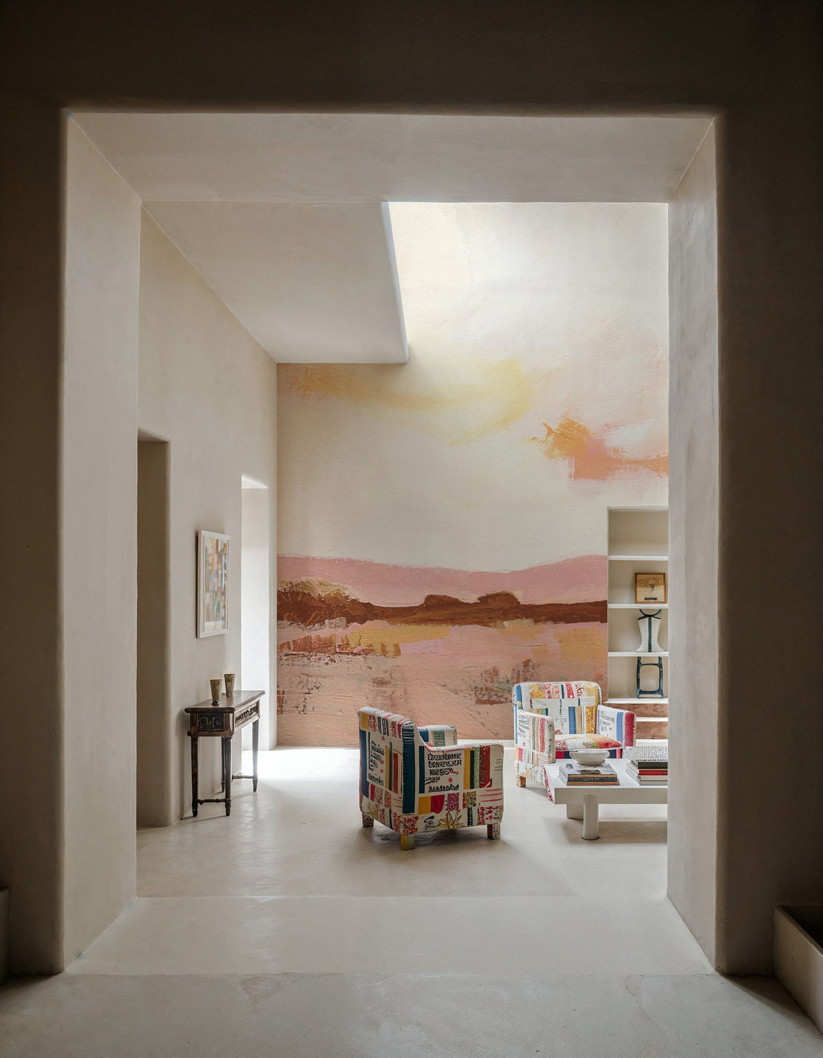 Sky Reflection Neutral Mural Wallpaper - room preview 05
