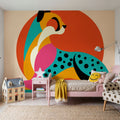 Safari Cat IV Mural Wallpaper - room preview 05