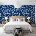 Koi Fish, Denim Mural Wallpaper - room preview 05