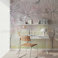 Shade of Trees Pink Mural Wallpaper - room preview 05