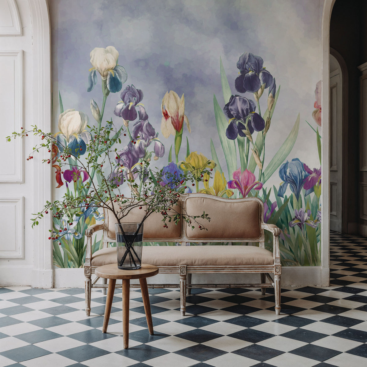 Iris Field Burst Mural Wallpaper - room preview 05