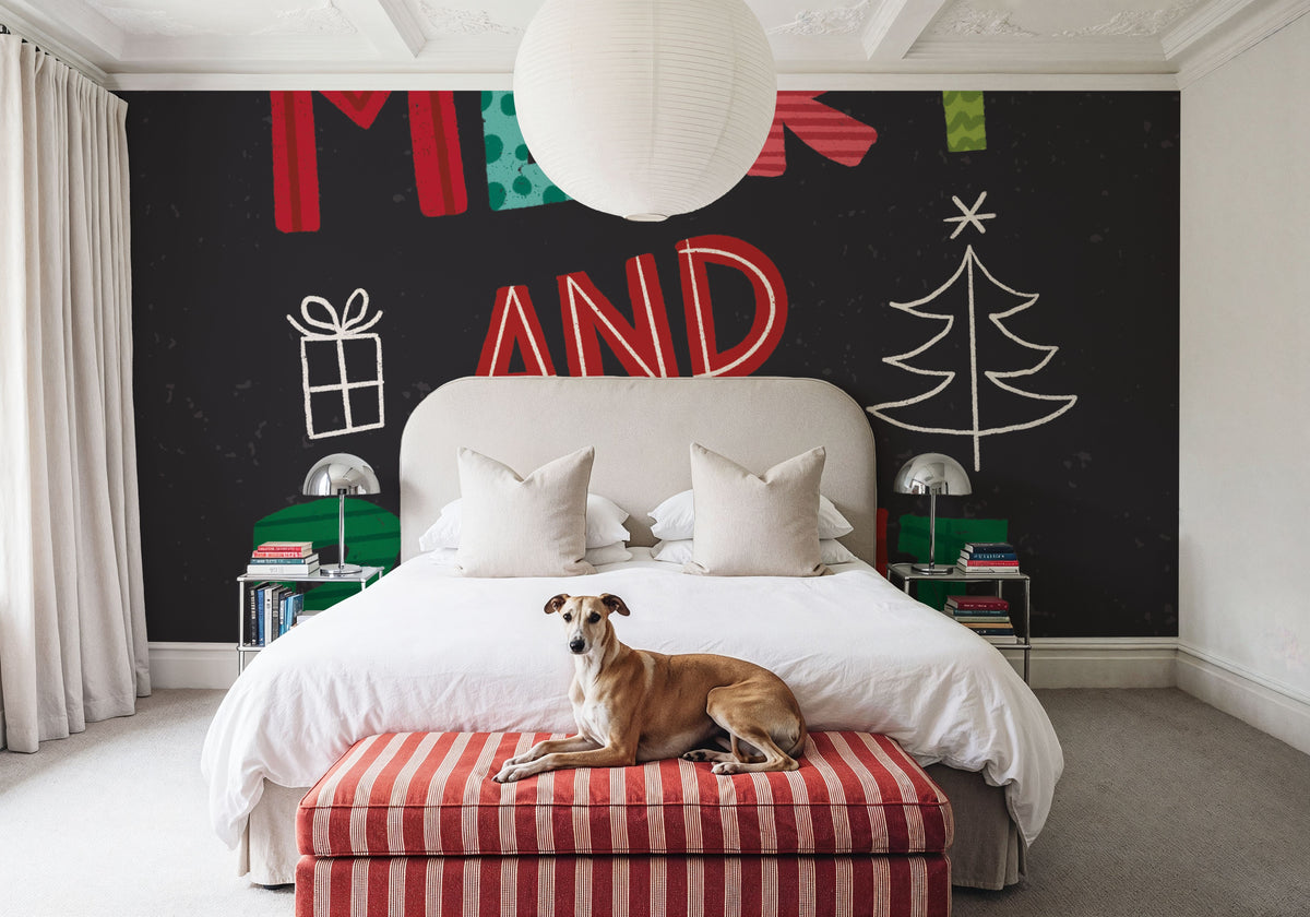 Holiday Wishes III Mural Wallpaper - room preview 05
