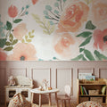 Blooming Delight III White Mural Wallpaper - room preview 05