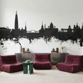 St Petersbug Russia Skyline Black & White Mural Wallpaper - room preview 05