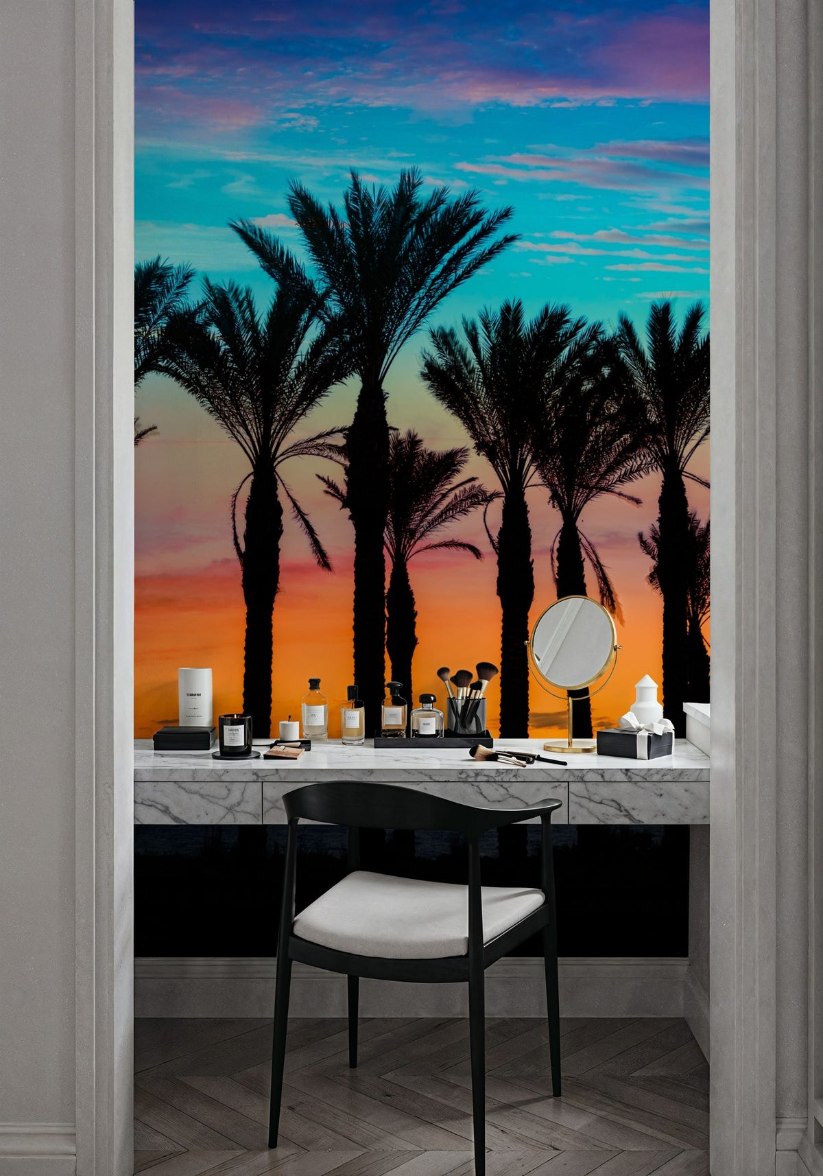Miami Palms Mural Wallpaper - room preview 05