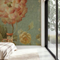 Poppy on Sage Mural Wallpaper - room preview 05