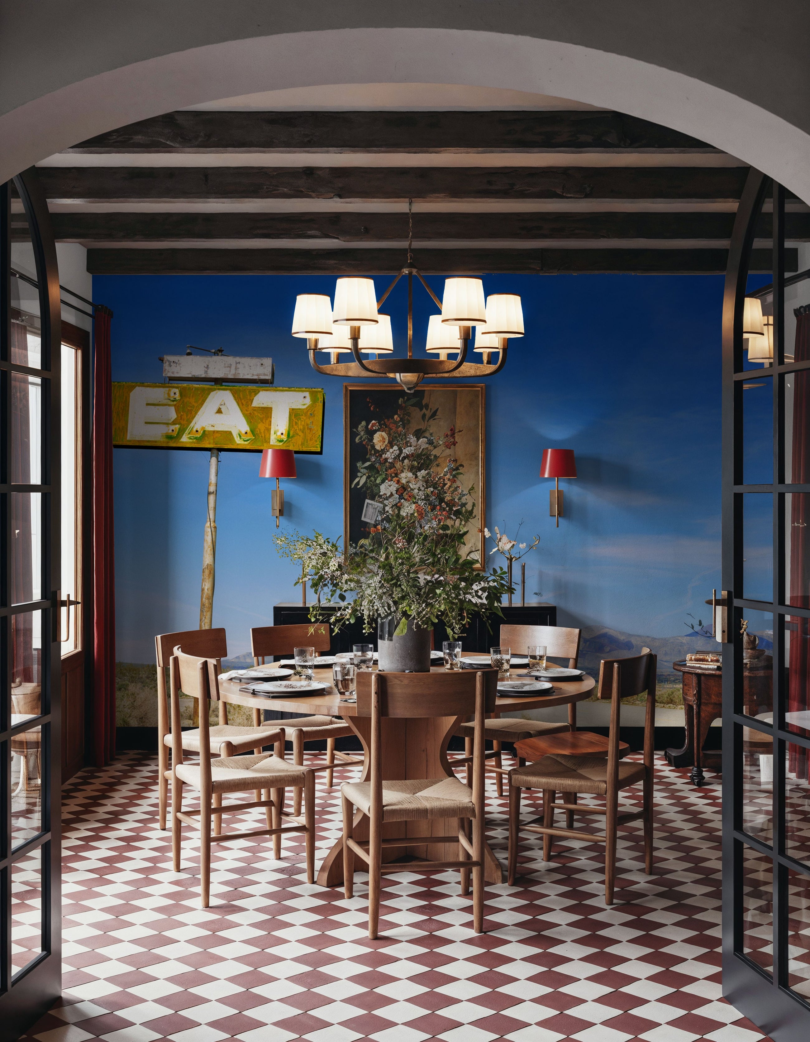 Desert Diner Sign Mural Wallpaper