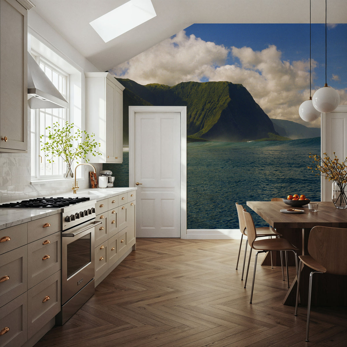 Coastal Surfer's Haven Mural Wallpaper - room preview 05