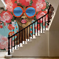 Sunning in Florals I Mural Wallpaper - Red Tone - room preview 05