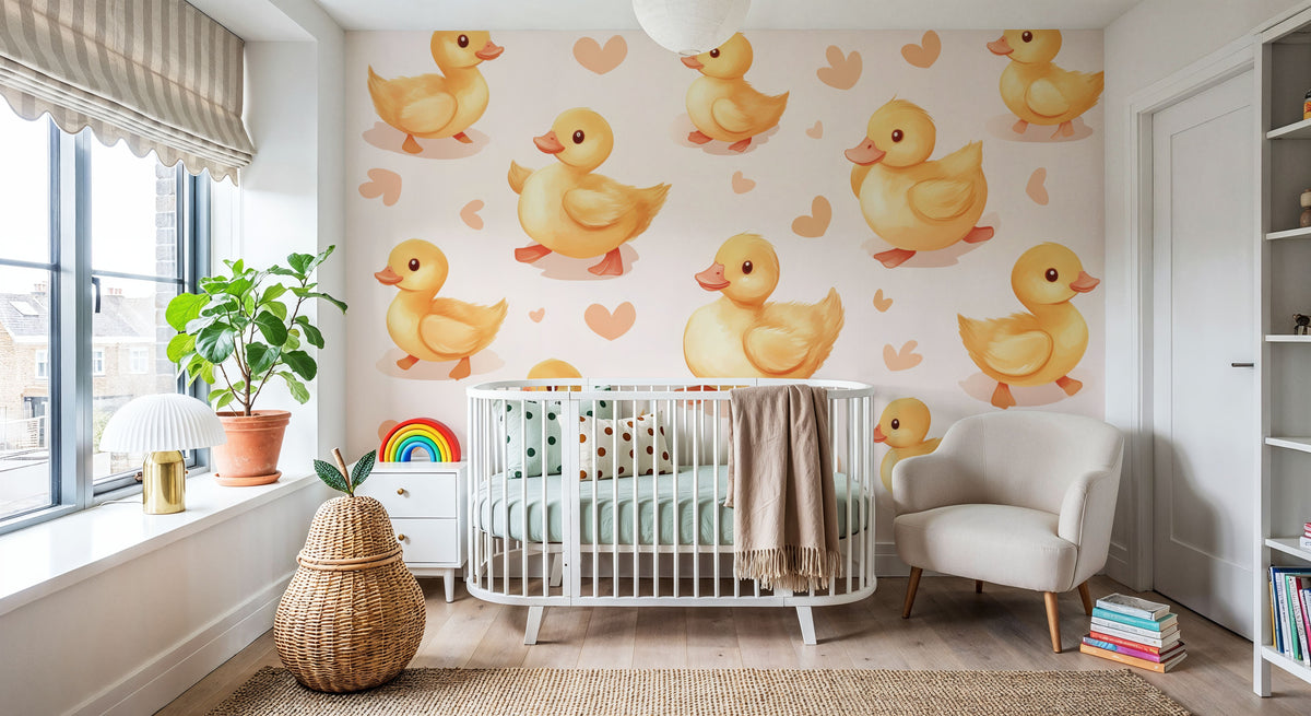 Duckling Walk Mural Wallpaper - room preview 05