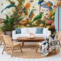 Jungle Symphony in Vivid Hues Mural Wallpaper - room preview 05