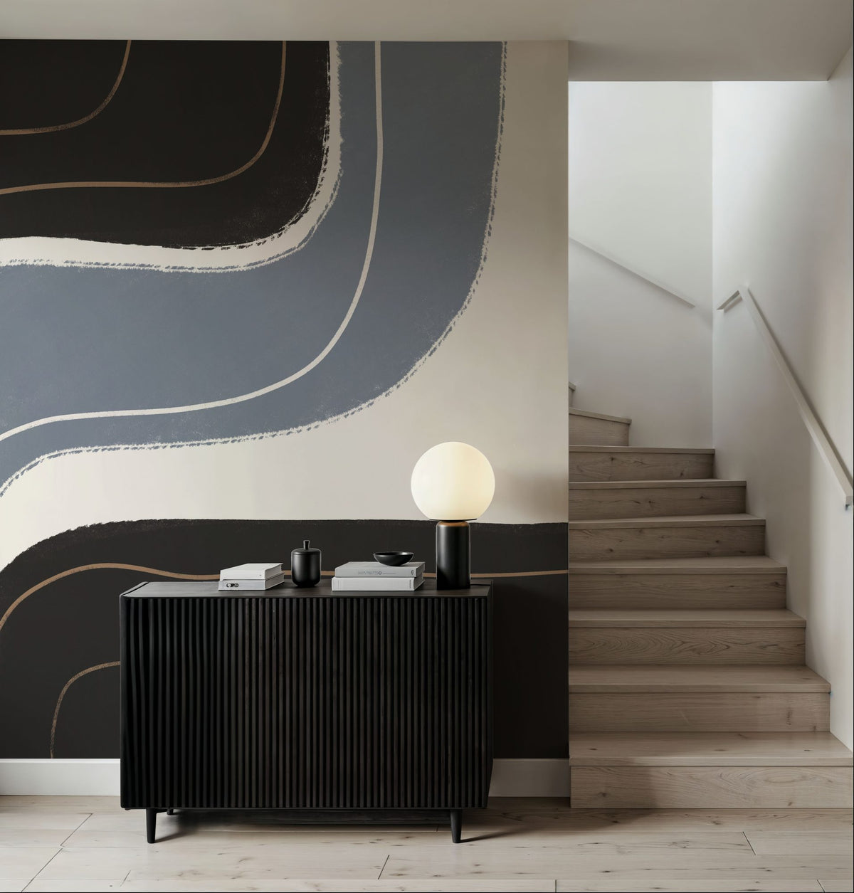 Waterfall Abstract I Mural Wallpaper - room preview 05