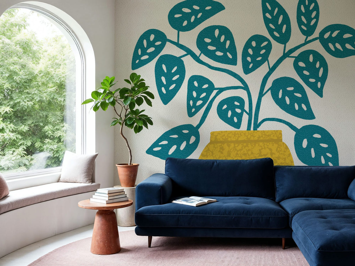 Potted Plant IX Mural Wallpaper - room preview 05