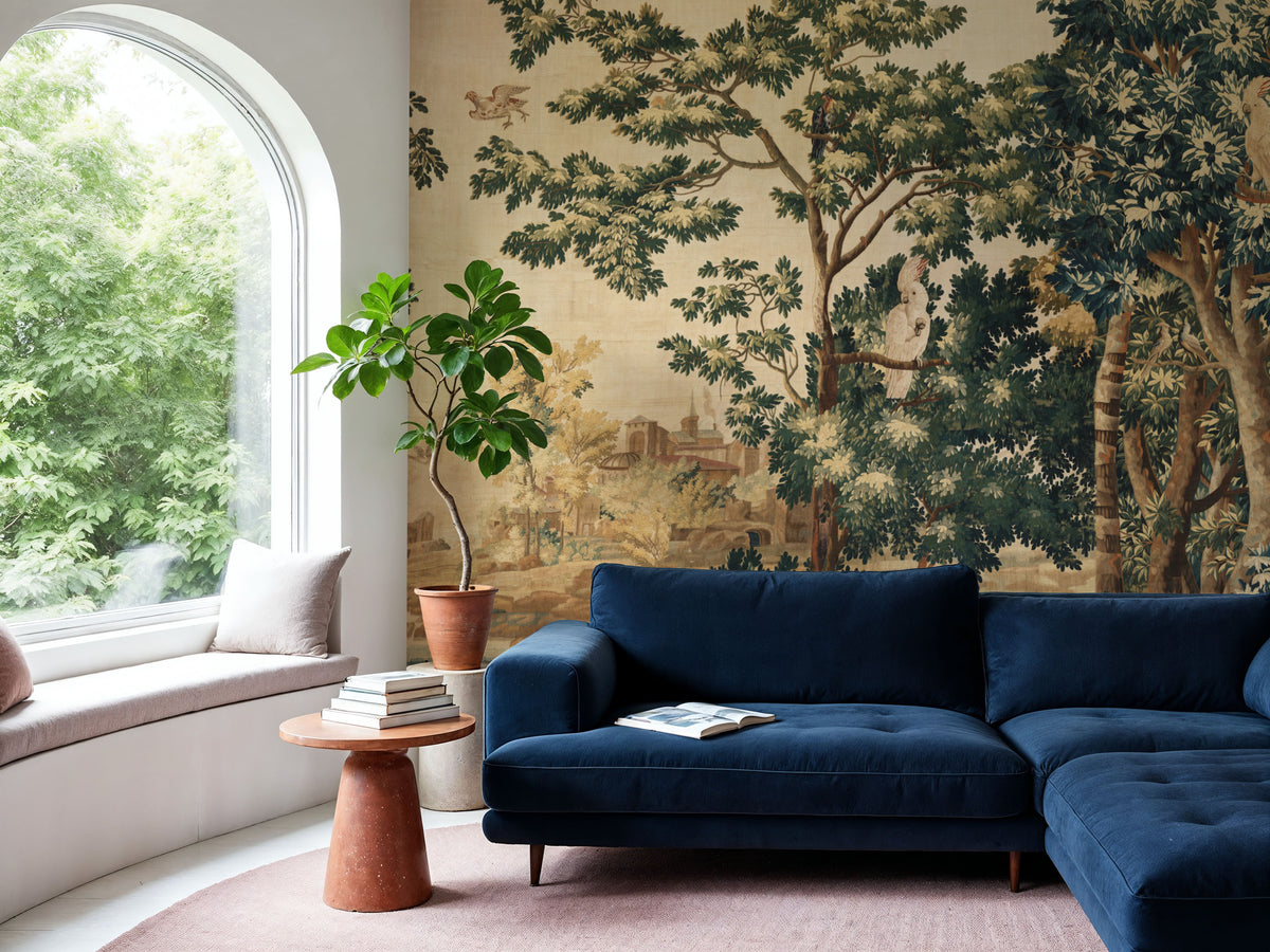 Enchanted Grove Tapestry, Rich Mural Wallpaper - room preview 05