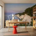 Chalk Cliffs Mural Wallpaper - Neutral Tone - room preview 05