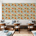Pumpkin Harvest White Mural Wallpaper - room preview 05