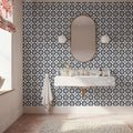 Temara Circle and Flower Mural Wallpaper - room preview 05