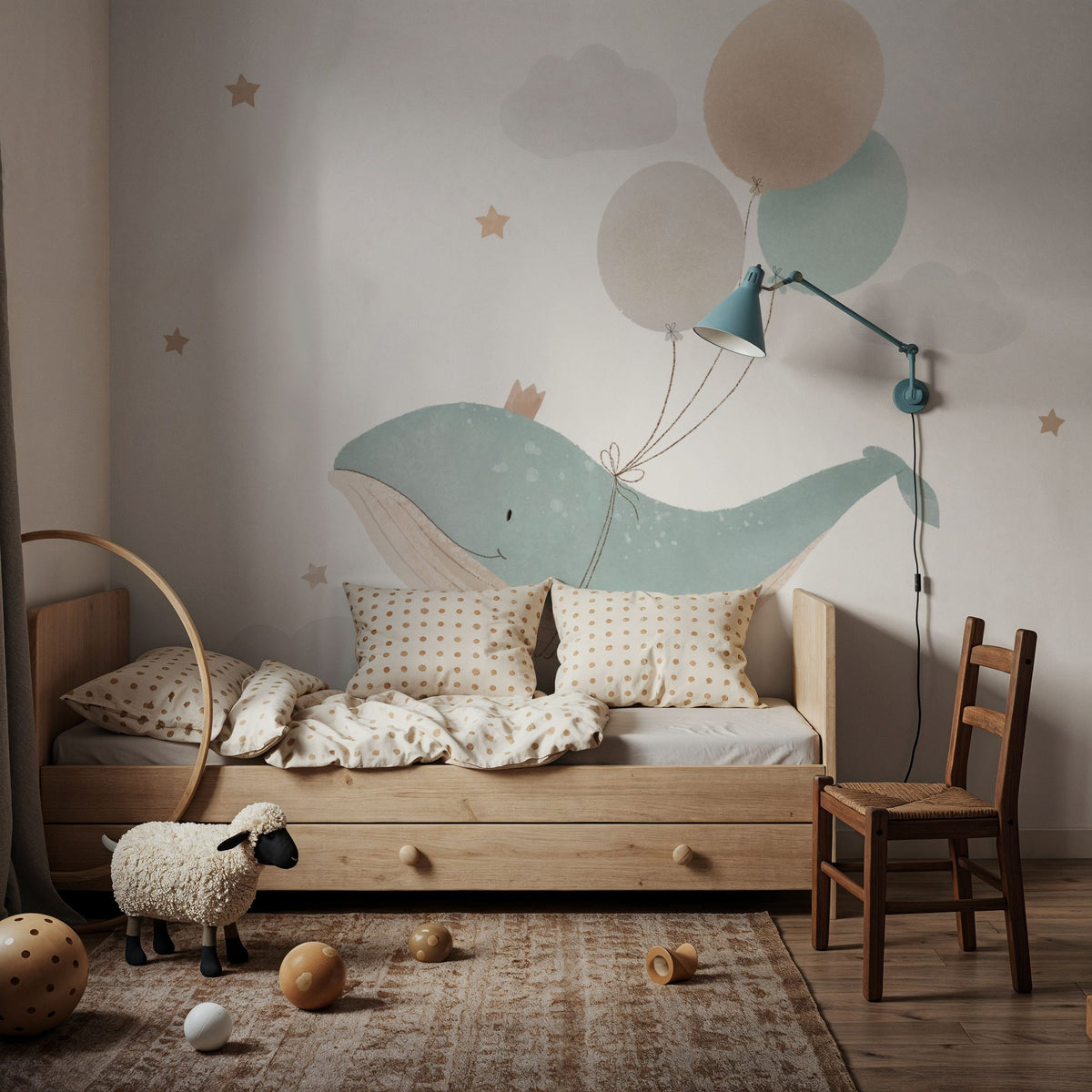 Dwellpaper Flying Whale & Air Balloons Mural Wallpaper image 5