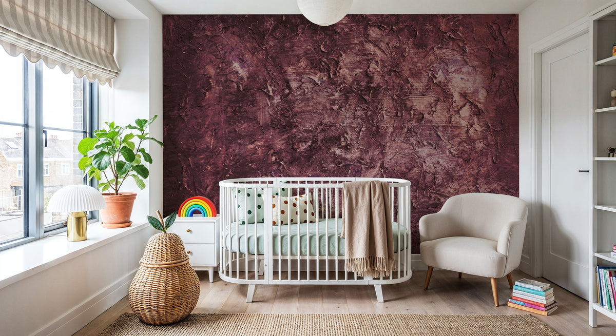 Forest Floor II Plum Mural Wallpaper - room preview 05