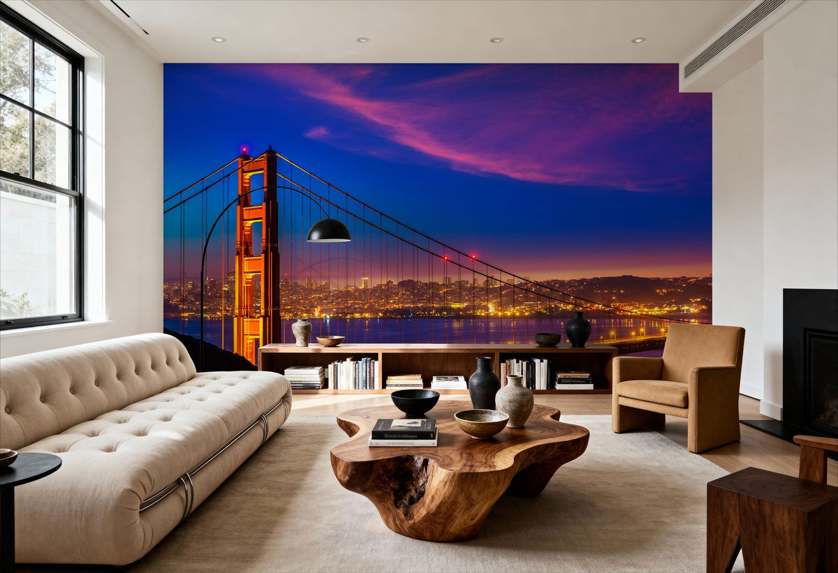 Golden Gate Sunset II Mural Wallpaper - room preview 05