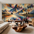 Majestic Mountain Reflected in Lake Mural Wallpaper - room preview 05