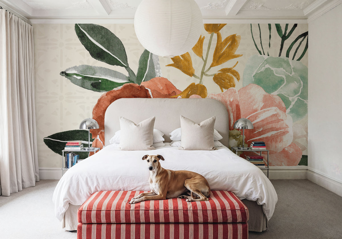 Chic Flowers Mural Wallpaper - room preview 05