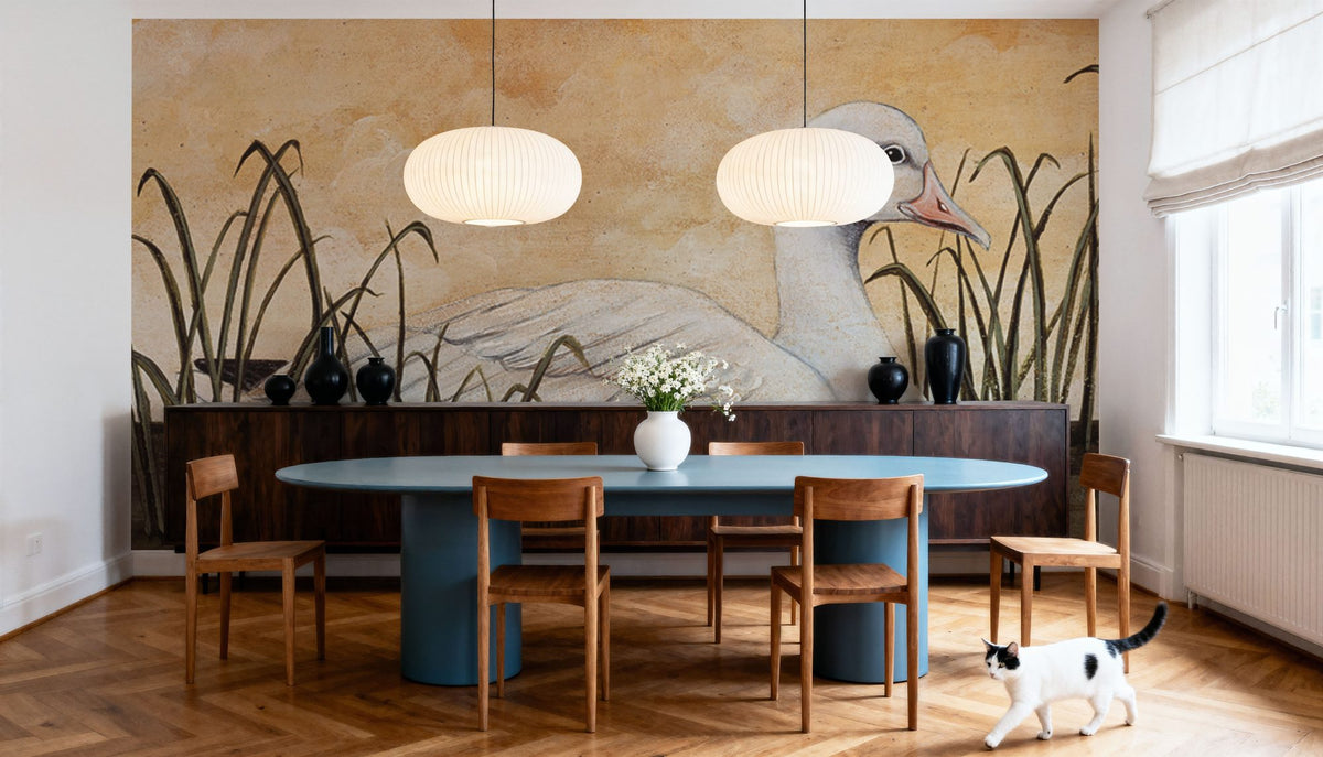 Snow Goose Mural Wallpaper - room preview 05