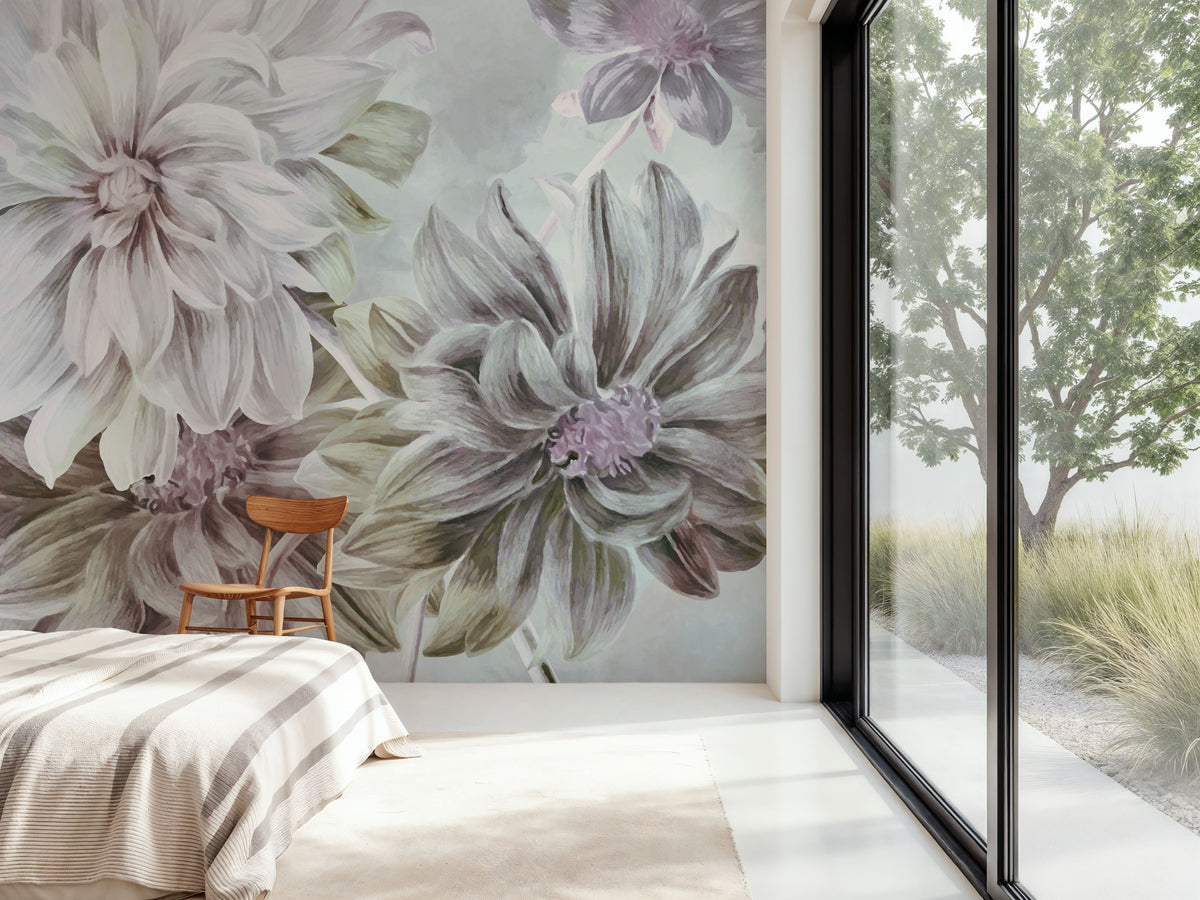 Focus on the Dahlia Mural Wallpaper - room preview 05