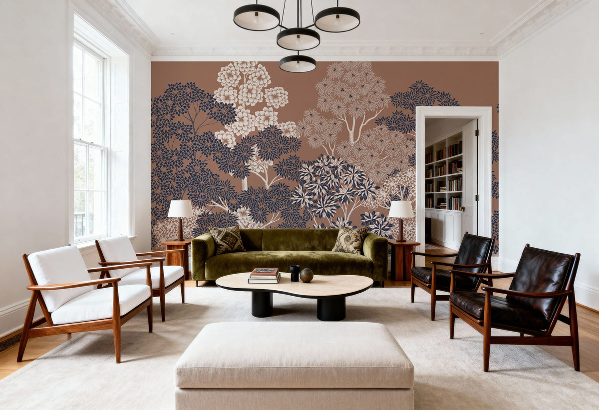 Overleaf Woodland, Fudge Mural Wallpaper - room preview 05