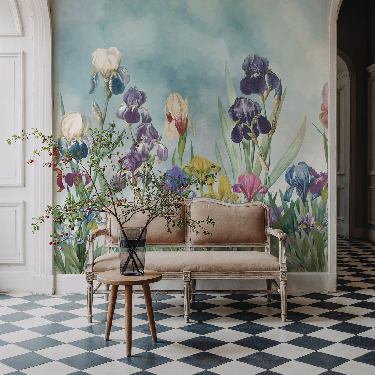 Iris Field Mural Wallpaper - room preview 05