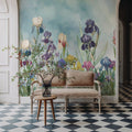 Iris Field Mural Wallpaper - room preview 05