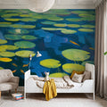 Lily Pond with Koi Mural Wallpaper - room preview 05
