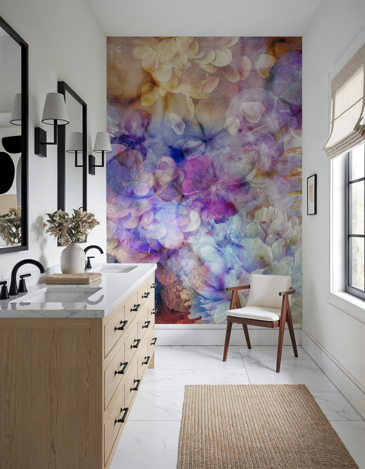 Floral Poem Mural Wallpaper - room preview 05