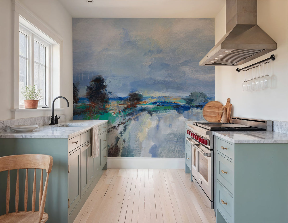 Periwinkle Sky Mural Wallpaper - room preview 05