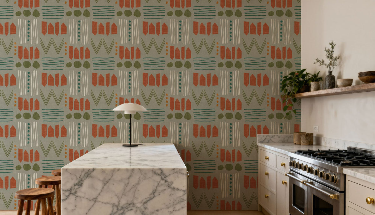 Woodland Scenes Gray Mural Wallpaper - room preview 05