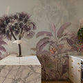 Tropical Forest Strolls Blue Mural Wallpaper - room preview 05