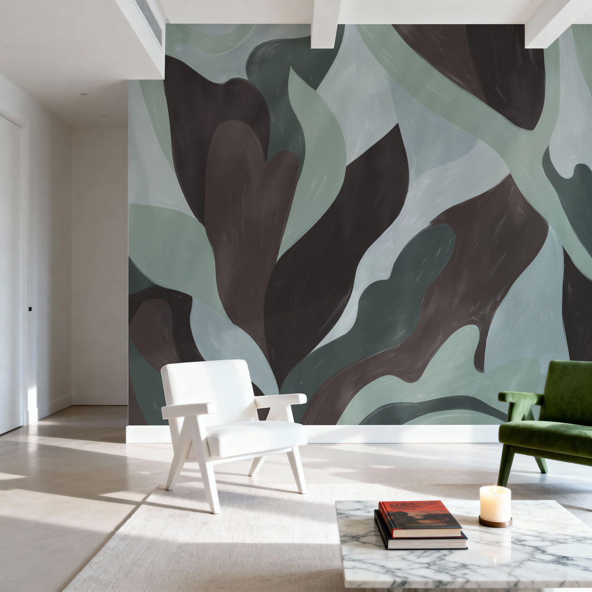 Dynamic Fields, Sky & Brown Mural Wallpaper - room preview 05