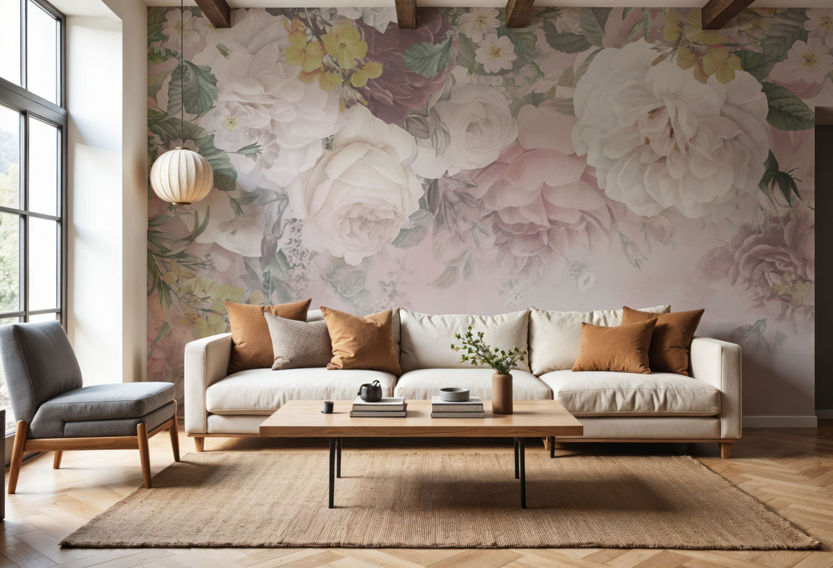 Gentle Flowers Mural Wallpaper - room preview 05
