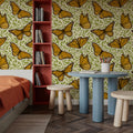 Papillion I, White Mural Wallpaper - room preview 05