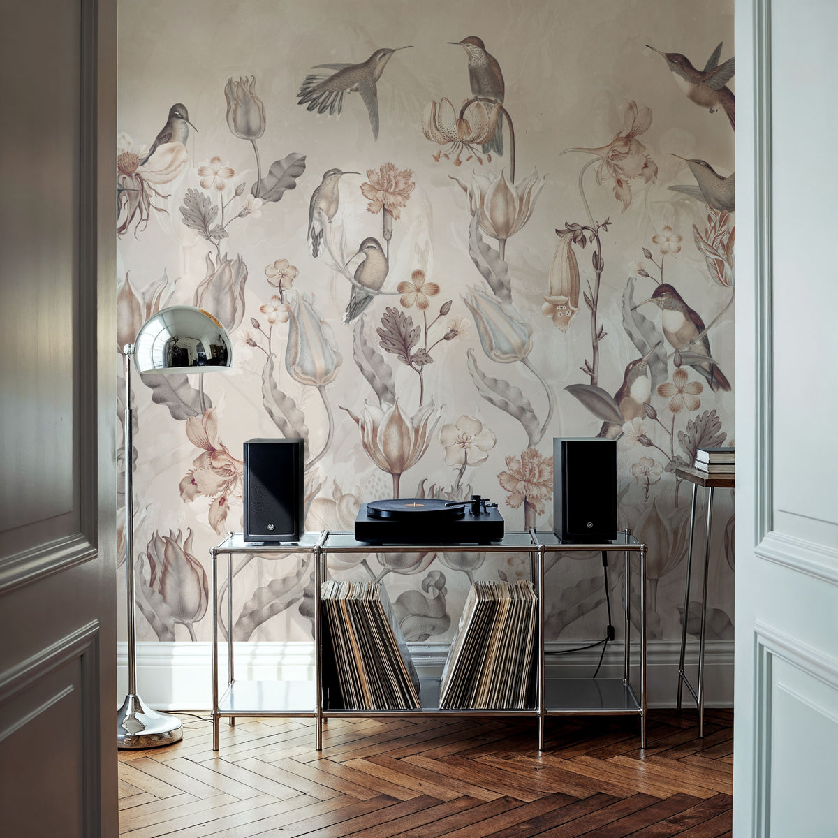 Tulips & Birds, Sand Mural Wallpaper - room preview 05