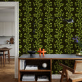 Fern Stripes, Fresh Green Mural Wallpaper - room preview 05