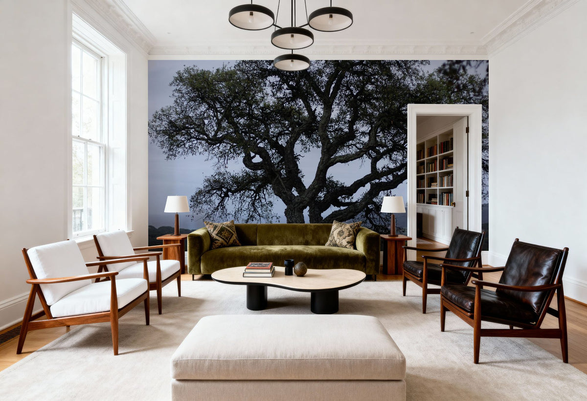 The Old Tree Mural Wallpaper - Neutral Tone - room preview 05