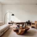 Medallion Trellis, Beige Mural Wallpaper - room preview 05