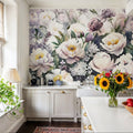 Watercolor Peonies Summer Mural Wallpaper - room preview 05