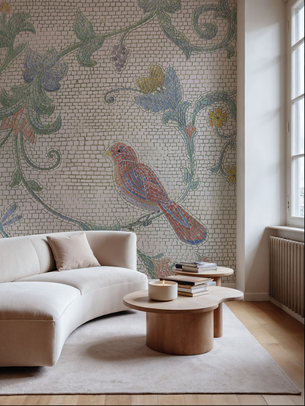Mosaic Birds II Mural Wallpaper - room preview 05