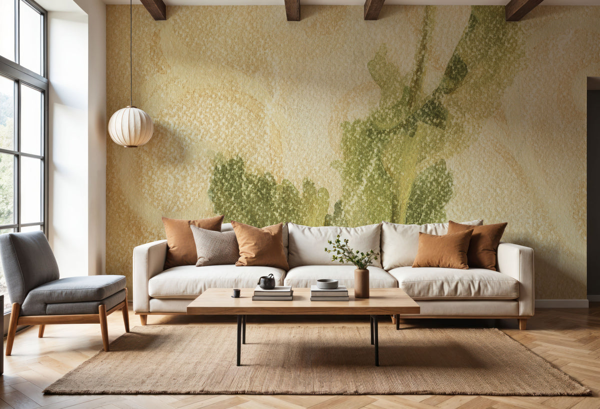 Vintage Poppy in Glass Vase Mural Wallpaper - room preview 05