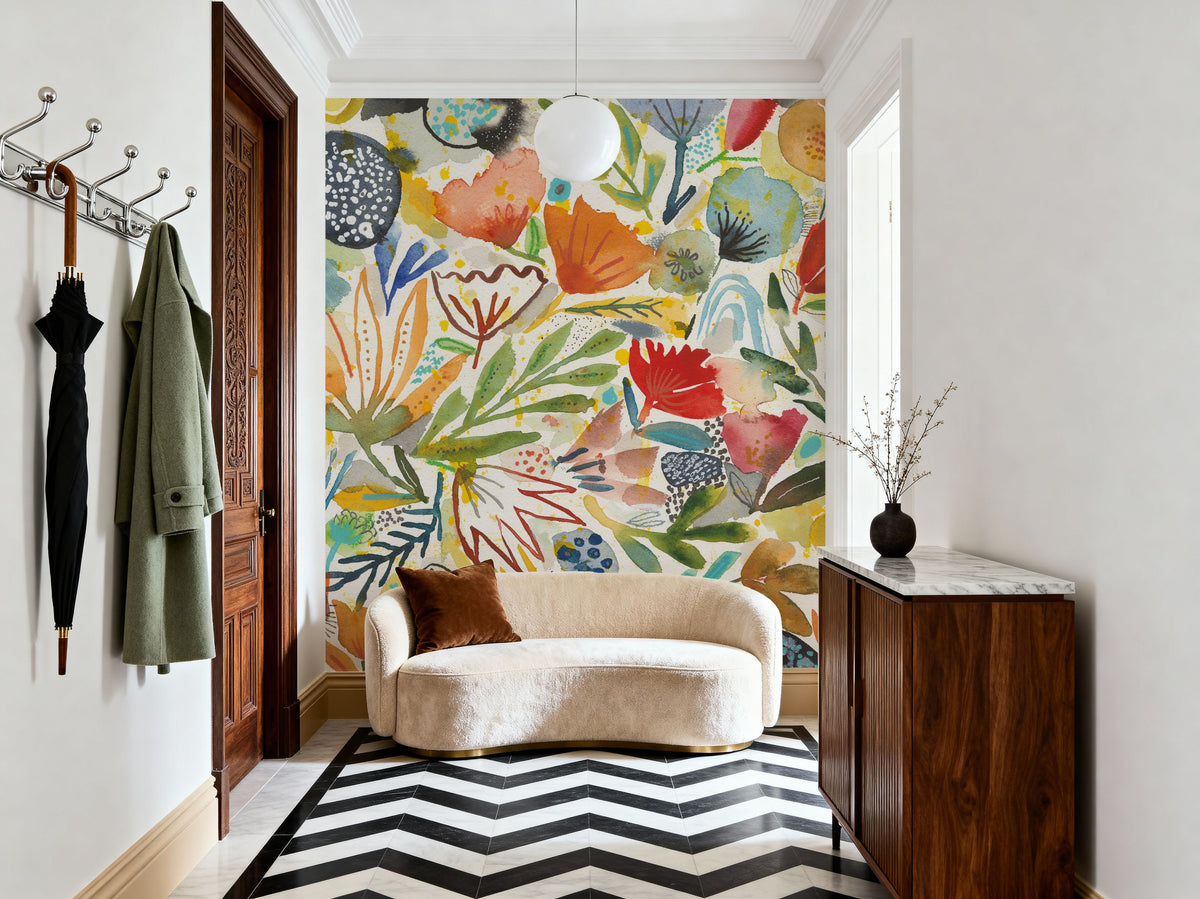 Forte Florals I Mural Wallpaper - room preview 05