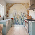 Irises At Sunrise Yellow Mural Wallpaper - room preview 05