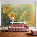 Golden Rose Reverie Mural Wallpaper - room preview 05
