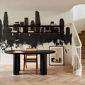 Los Angeles Skyline Black & White Mural Wallpaper - room preview 05